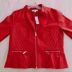 NY&C Red Leather Jacket